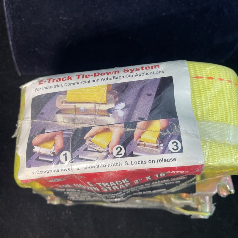 E-Track Tie Down Strap 2”x 16’ Haul Master #66727 Up To 833lb Working Load gallery