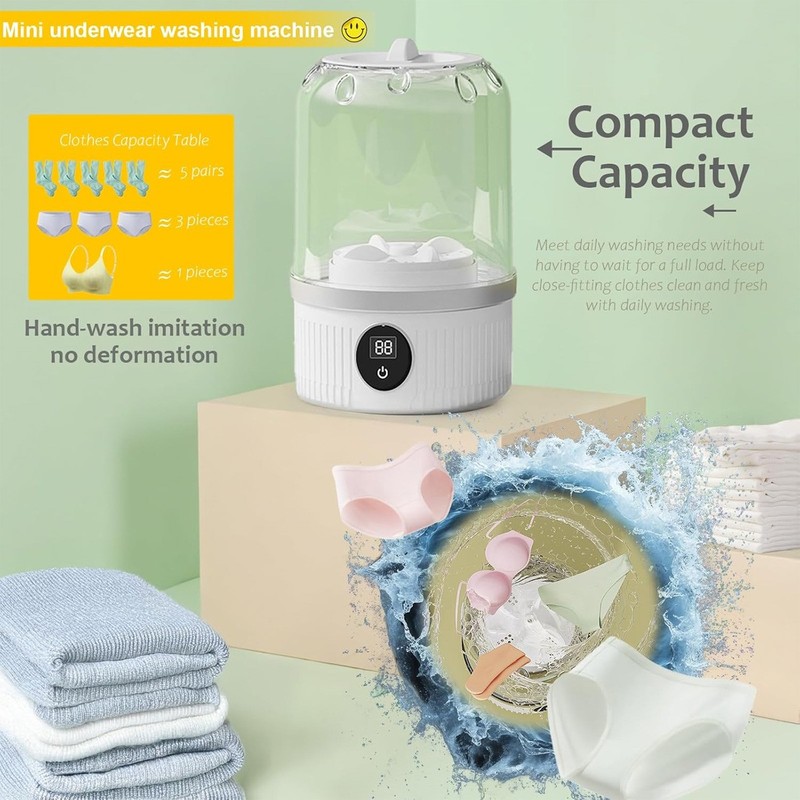 Portable Washing Machine Mini Washer Foldable Washer and Spin Dryer Small Travel gallery