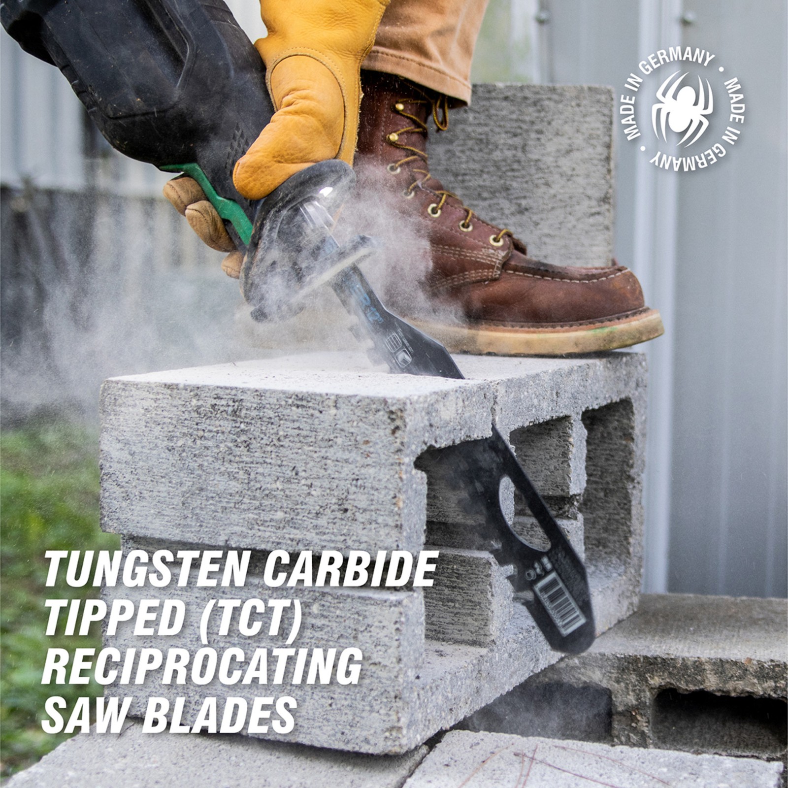9 in 2-TPI Demolition TCT Concrete/Masonry Reciprocating Saw Blade Spyder 200209 gallery