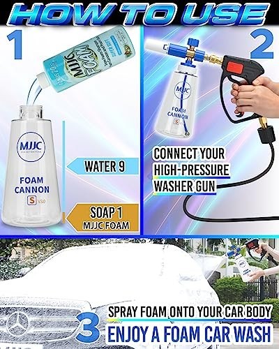 High-Performance Foam Cannon V3.0 - Thicker Snow Foam, 1/4" Quick Connector & 20 gallery
