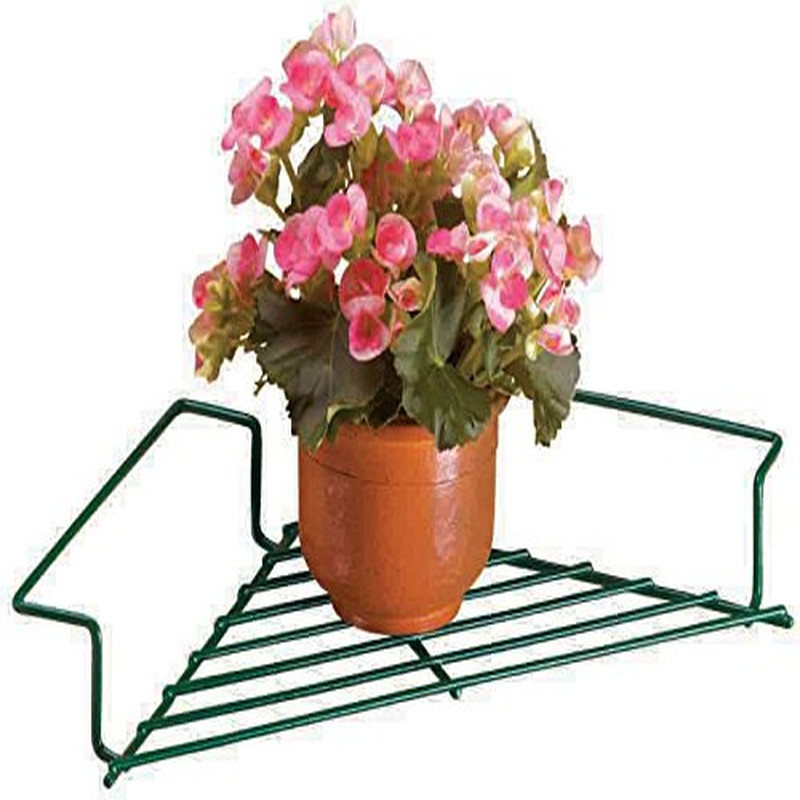 Fox Valley Traders Corner Plant Caddy Storage Shelf Durable Coated Wire For