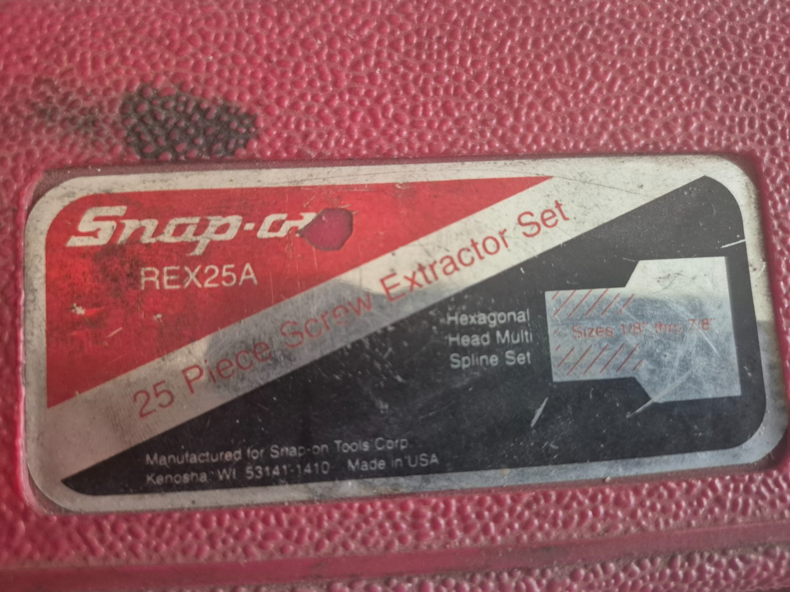 Snap-On REX25A Heavy Duty Screw Extractors gallery