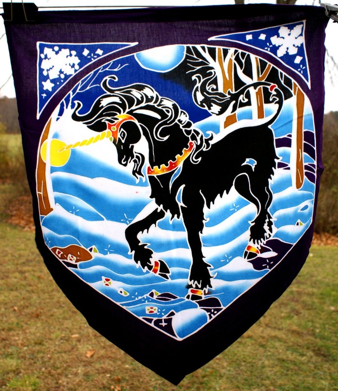Unicorn Seasons Batik Flag String gallery