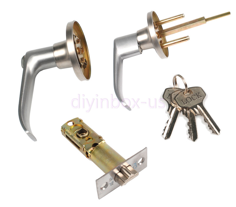 Home Entry Handle Door Lock Set +Keys Security Privacy Passage Bath Lever Latch gallery