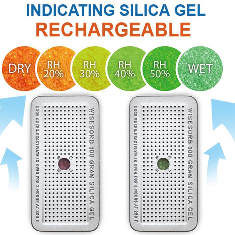 100 Gram 3 Pack Indicating Silica Gel Canister, Gun Safe Dehumidifier Orange ... gallery