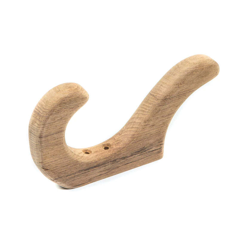 WhiteCap Solid Teak Cap/Coat Utility Hook, 7"H x 3-3/4"W x 7/8"D, 62560 gallery