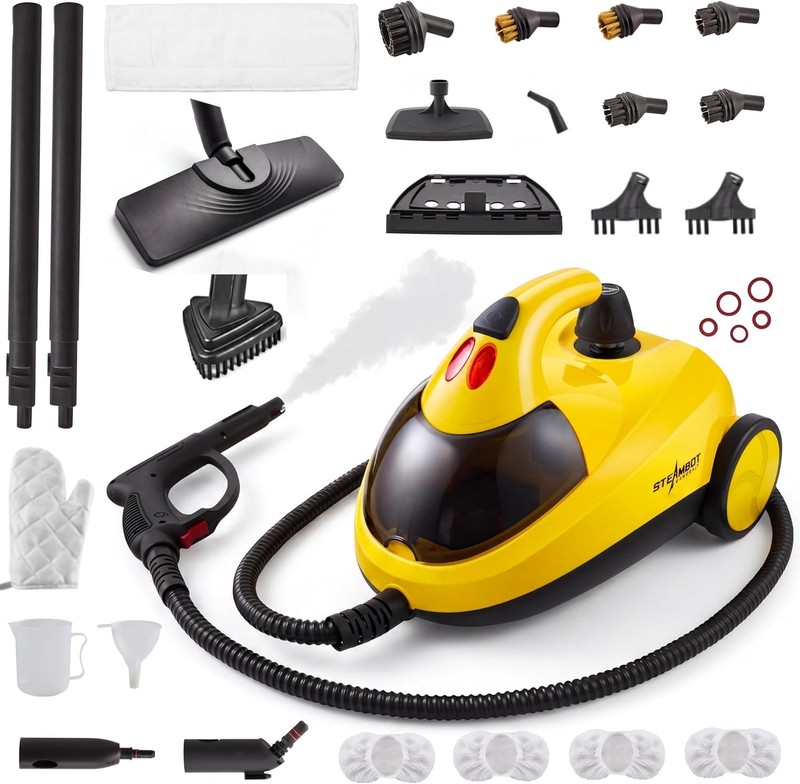 2L Multipurpose Handheld Steam Cleaner - No Chemicals, 28 Attachments Included gallery