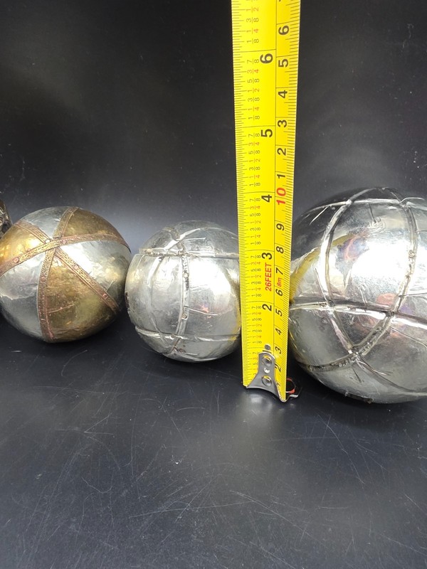 4 Brass Gold & Silver Tone Orb, Sphere, Ball, Bowl Fillers Metal Made in India gallery