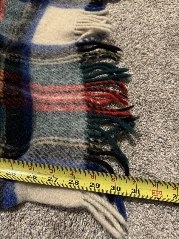 Comfydown Shetland Wool Plaid Throw Blanket 48x32 Multicolor Made In Scotland gallery
