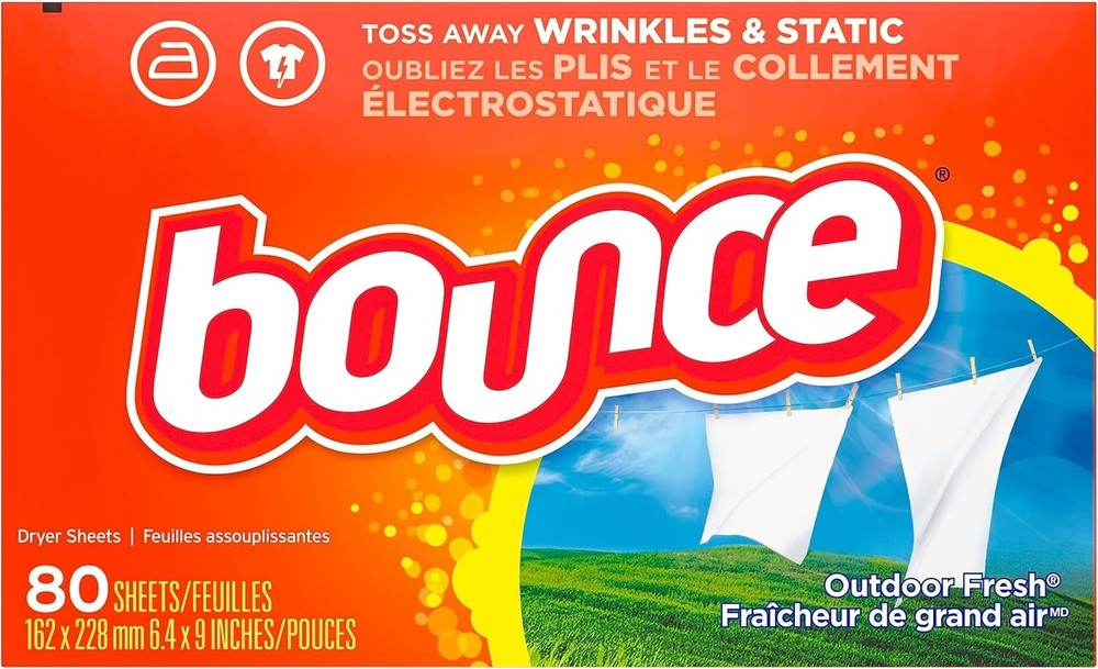 Bounce Dryer Sheets Laundry Fabric Softener, Outdoor Fresh 80 Count & 330 Count