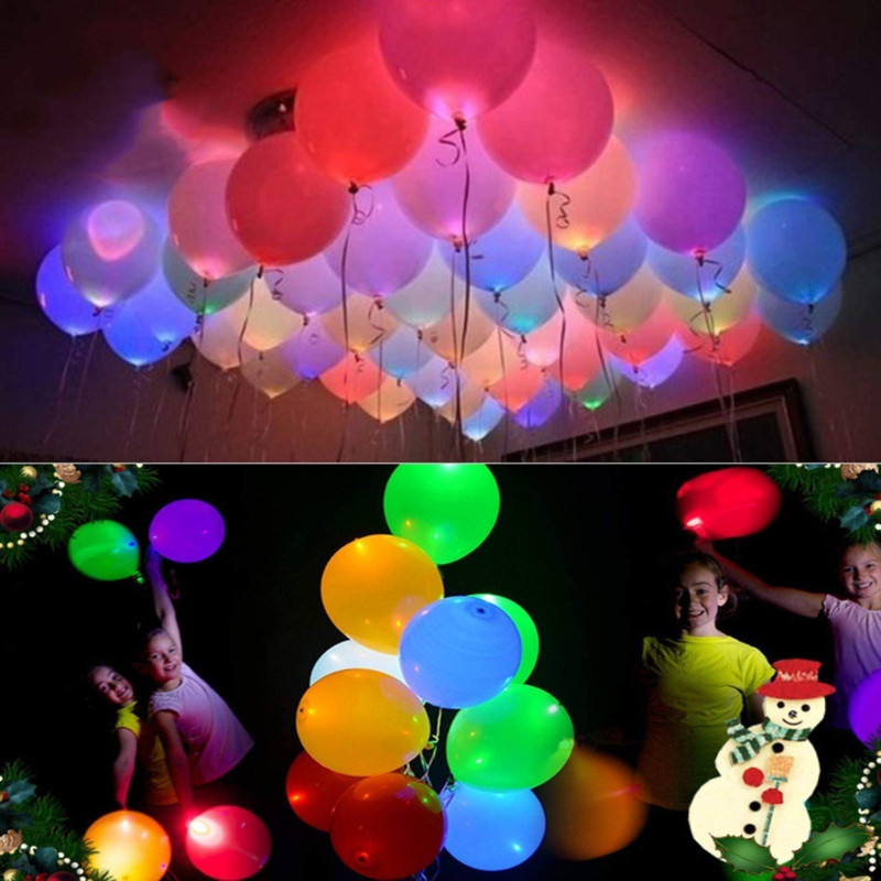 20 LED Light up Balloons Mixed Colors Flashing Lasts 24 Hours Party Birthday Wed gallery
