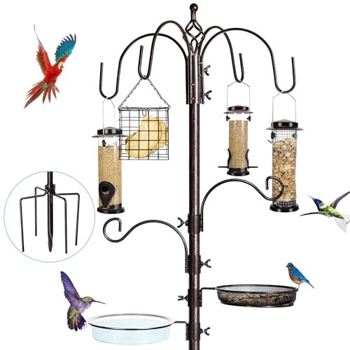 6-Hook Bird Feeding Station Kit, Wild Bird 94 Inches without Squirrel Baffle gallery