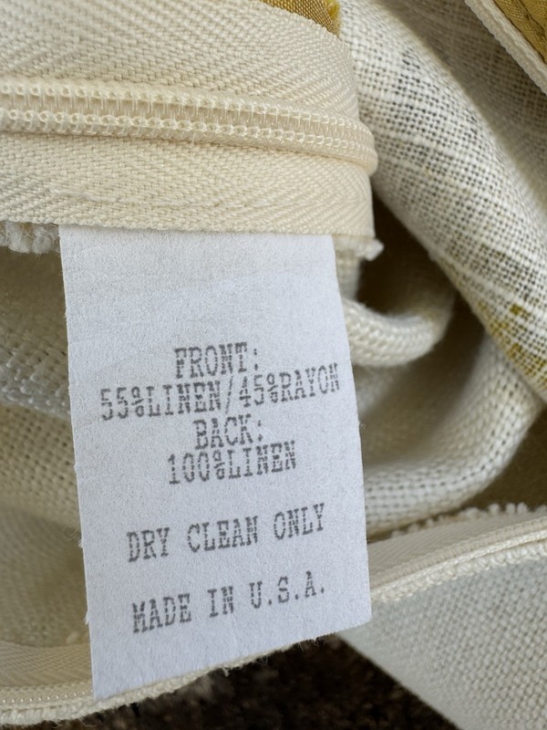 Throw Pillow Cover Ryan Studio Citrine Gold/Gray Off White Linen Rayon USA gallery