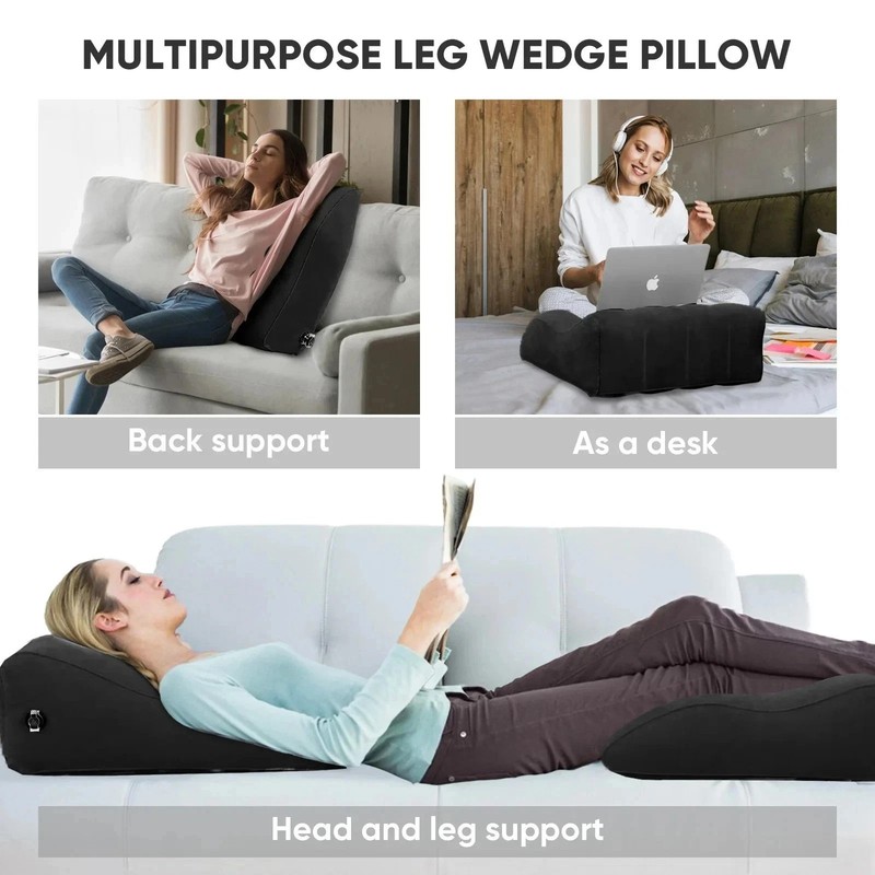 Inflatable Leg Elevation Pillow Wedge for Swelling Relief, Circulation Support gallery