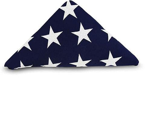 Pre Folded Premium American Flag, MADE IN THE USA fully Embordered Stars and ... gallery