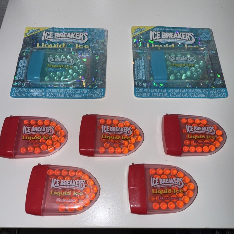 Ice Breakers Liquid Ice - Rare Mints!! STEAL!! 2 blue 5 red gallery
