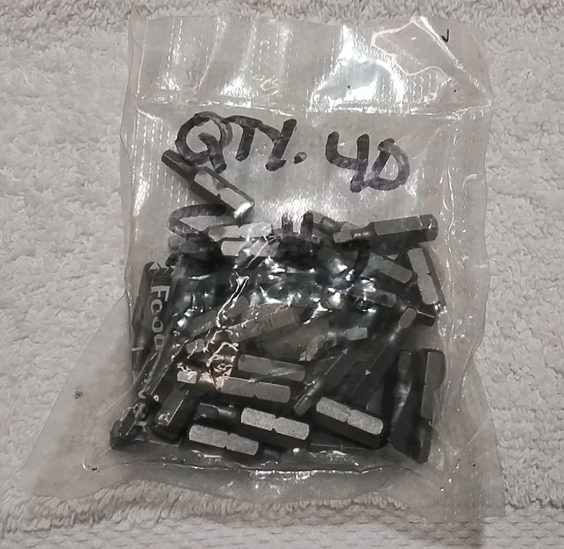 40pc #2 ×1" HEX SQUARE DRIVE DRIVER BIT SET "OPEN STOCK " NEW gallery