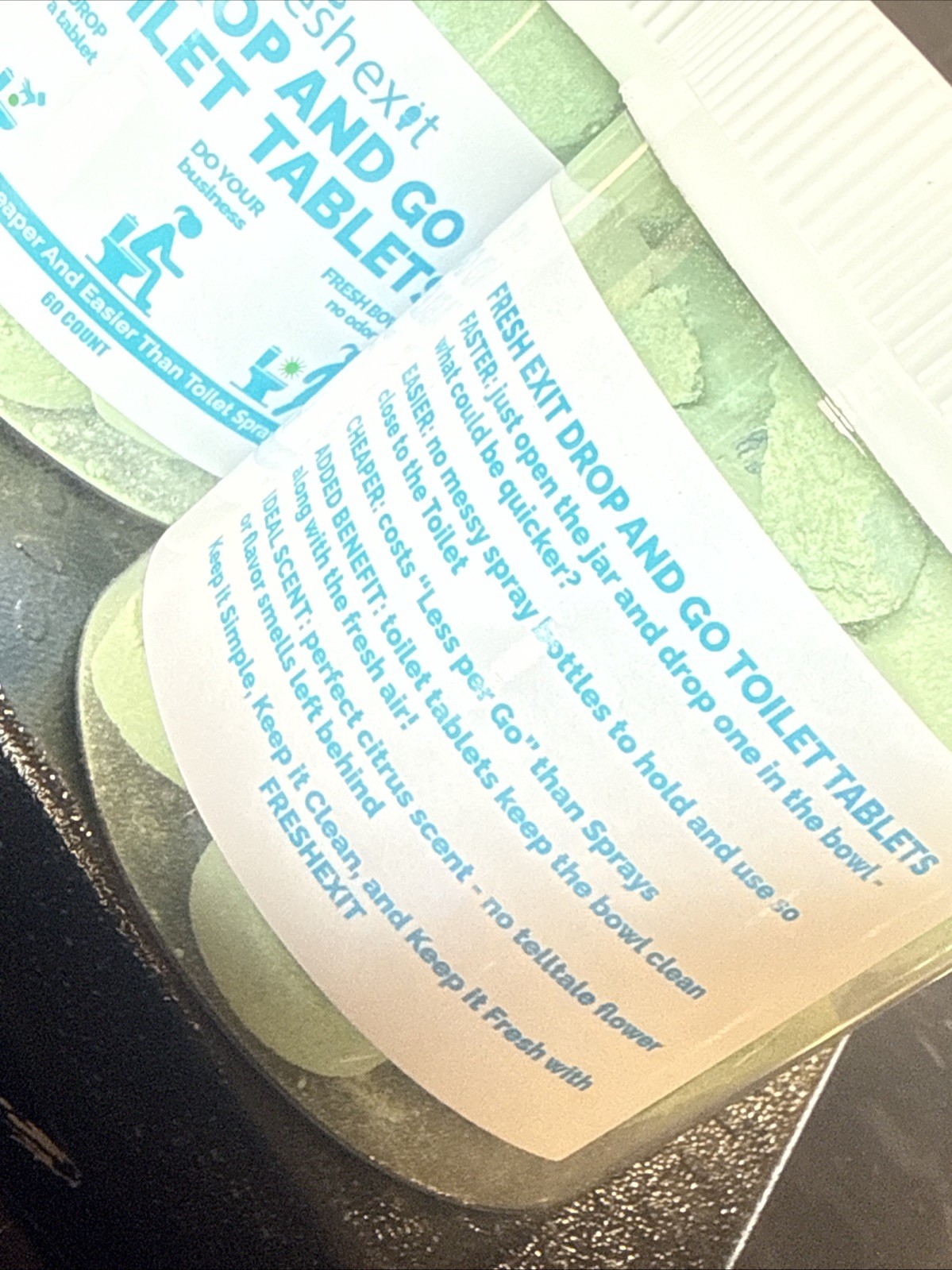 [2-PK] Toilet Deodorizer Tablets Drop One In and Go 60x2 Count Citrus Scent Odor gallery
