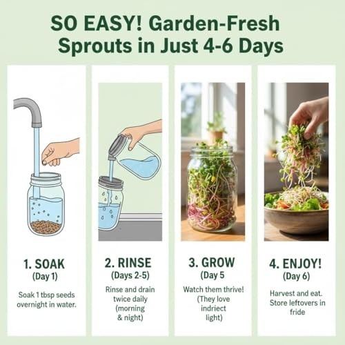 Broccoli & Friends Sprouting Seed Mix 1 LB Grows Up to 7 Pounds Non-GMO gallery