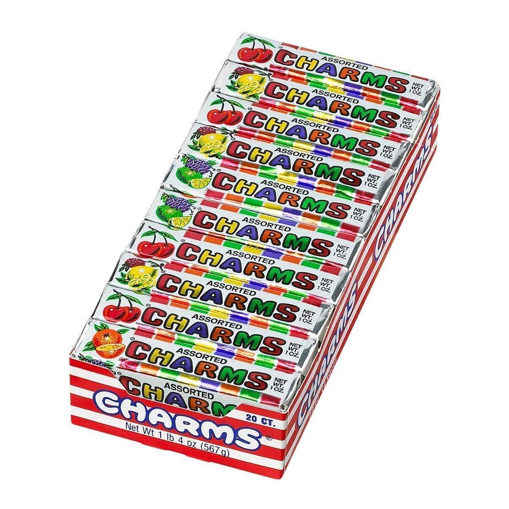 Charms Squares, Assorted Fruit Flavors, 20 Count (Pack of 1)