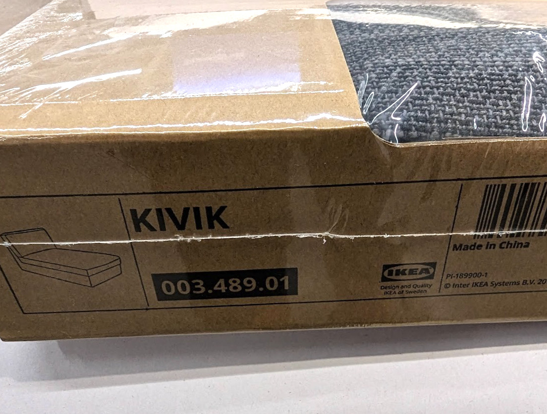 Ikea KIVIK Chaise Lounge Section Cover Slipcover HILLARED ANTHRACITE New! SEALED gallery