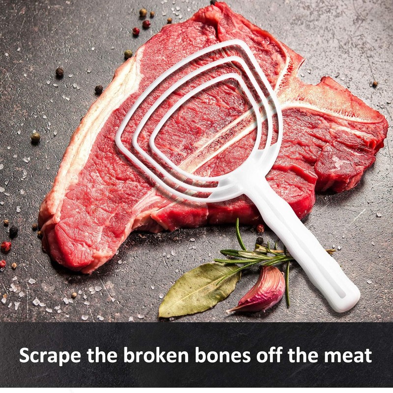4 Pieces Meat Scraper Bone Dust Scraper Bone Scraper White Poly Scraper gallery
