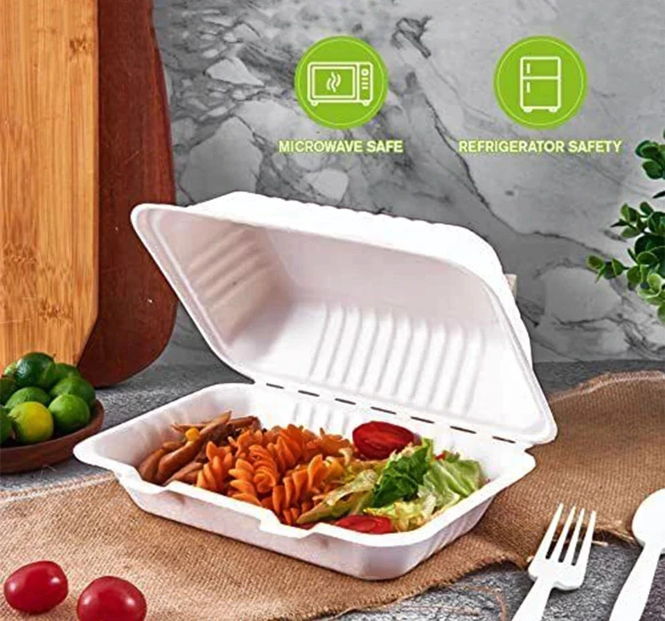 50 count 1-Comp Pebble Box Clamshell to go take-out Food Containers PP206 gallery
