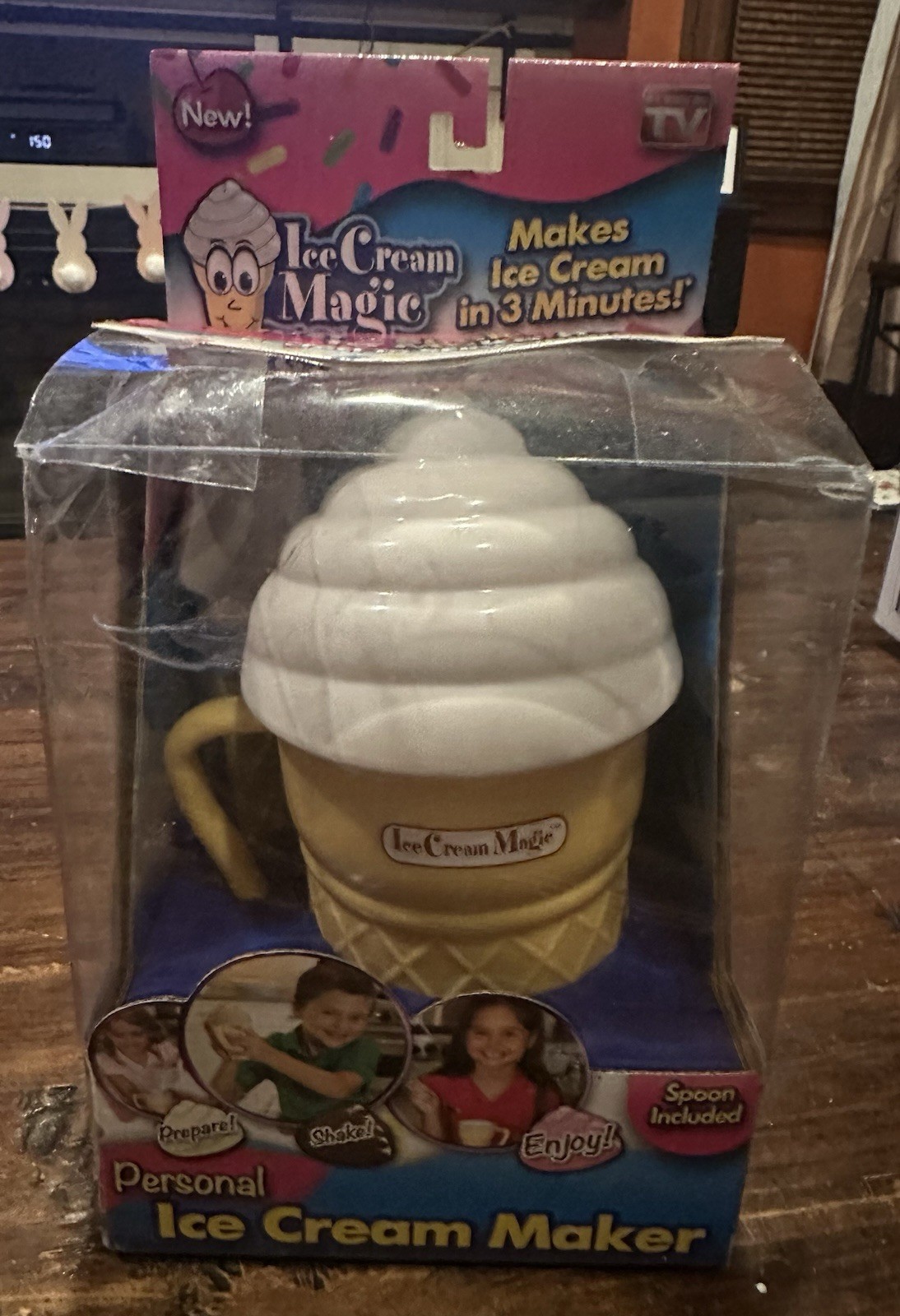 Ice Cream Magic Personal Ice Cream Maker with Lid 3 Min As Seen On TV Vanilla gallery