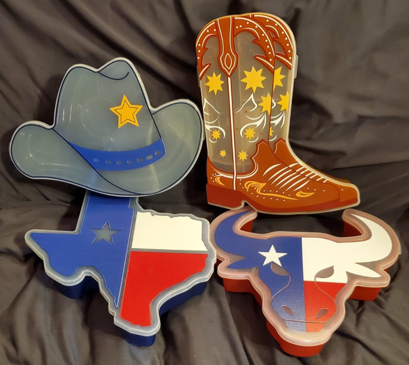 Cook with Color Texas Theme Multi-Compartment Snack Container with Lid - Choose gallery
