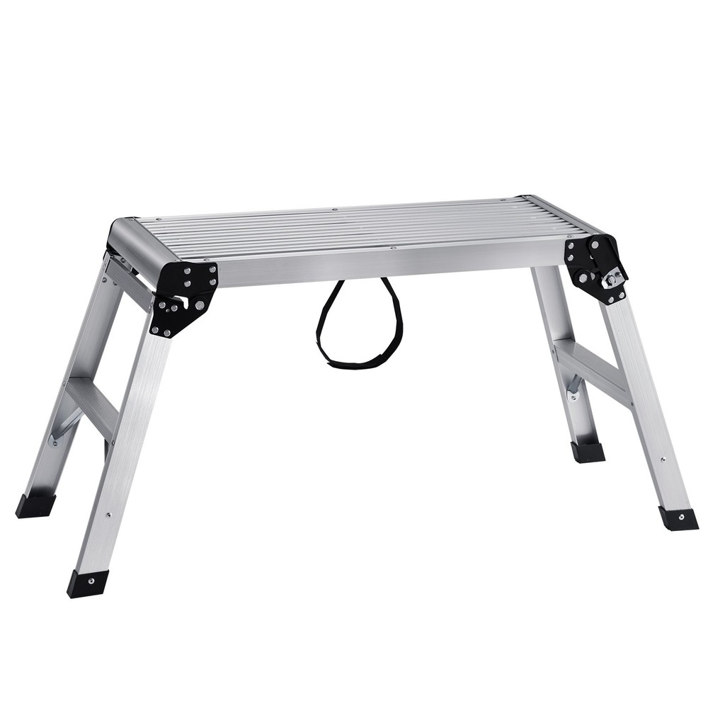 Folding Work Platform, 330 lbs Load Capacity, Aluminum Drywall Stool Ladder, Hea