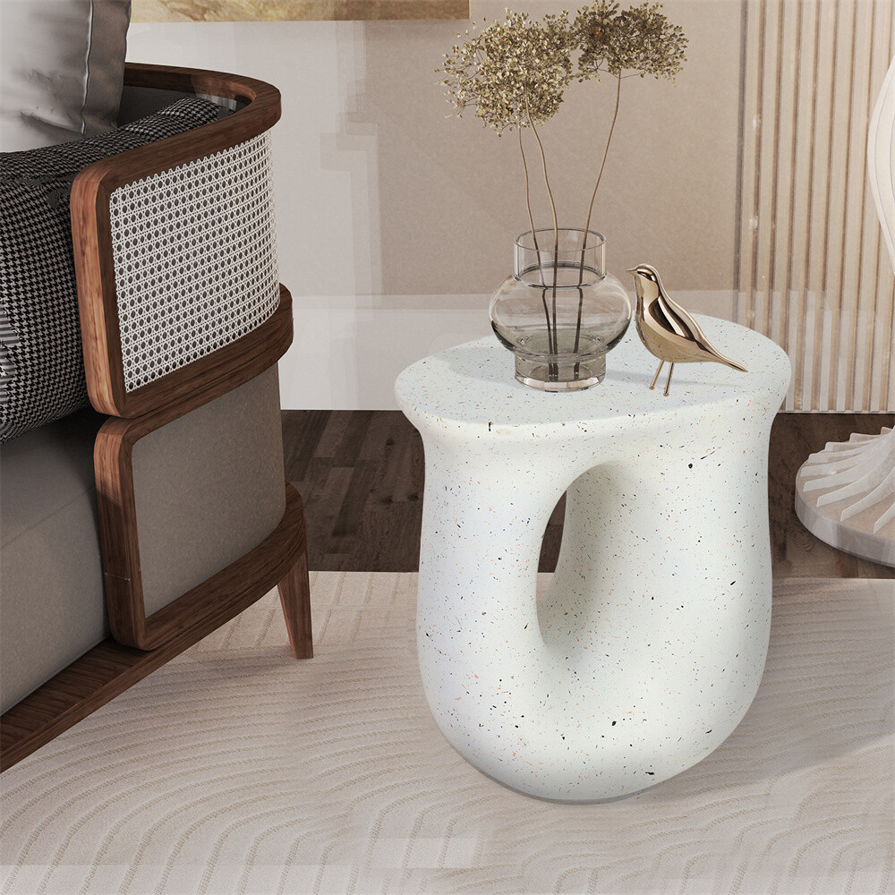 FATIVO Side Table Terrazzo Coffee Tables Magnesia Concrete Stool Stand Outdoor gallery