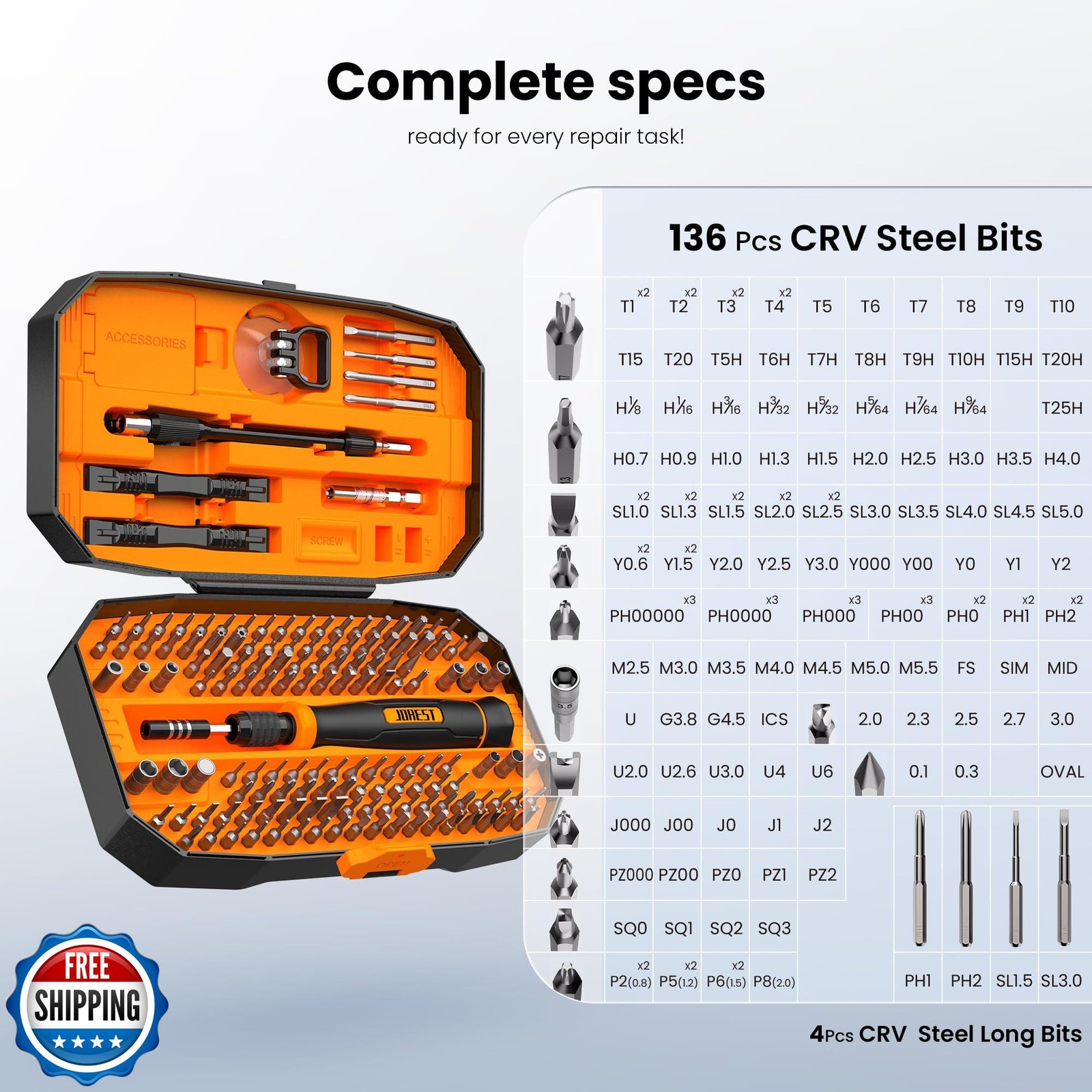 JOREST 152 in 1 Precision Screwdriver Set, Tool Gifts for Men, Magnetic Tool gallery