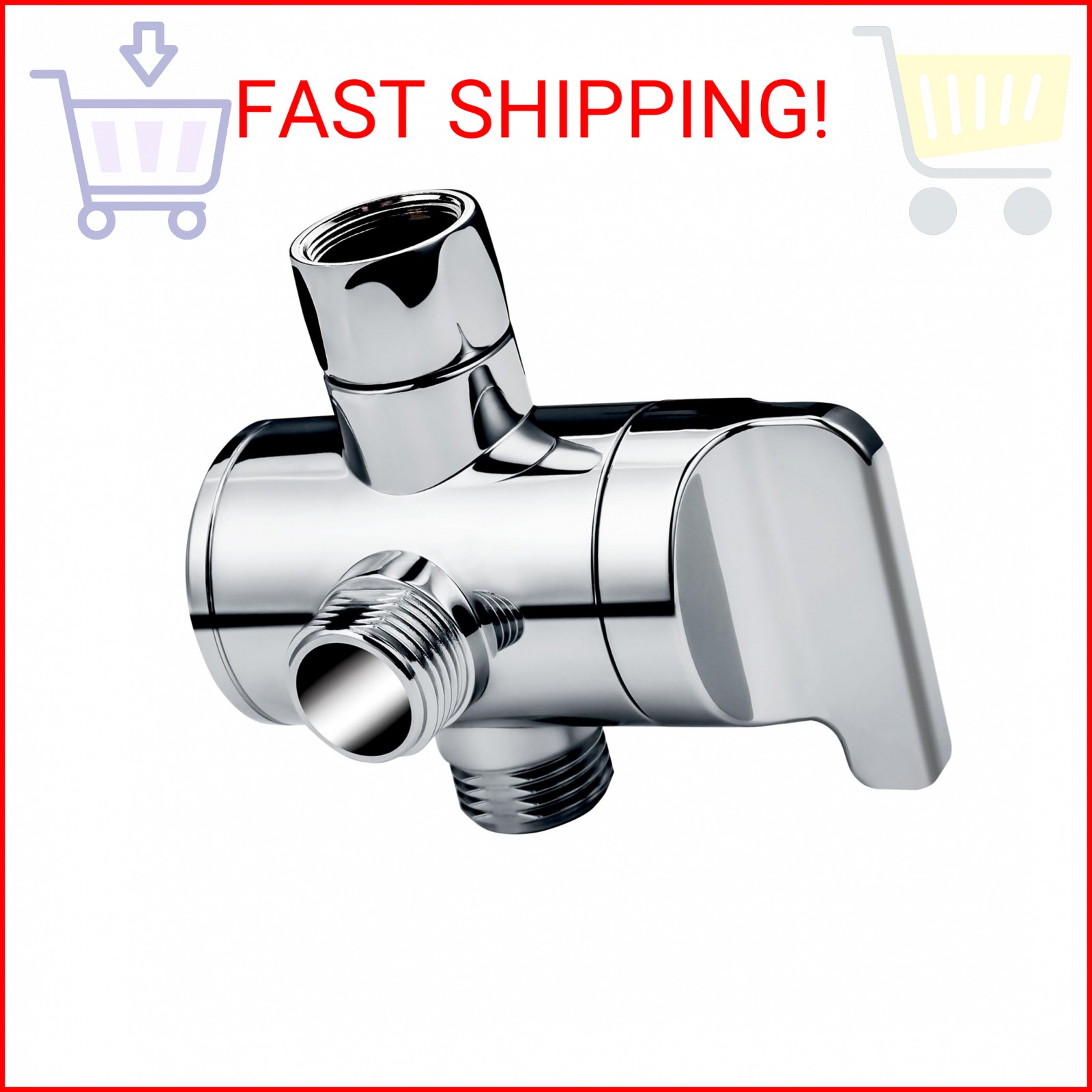 BRIGHT SHOWERS Shower Arm Diverter Valve for Hand held Showerhead and Fixed Spra gallery
