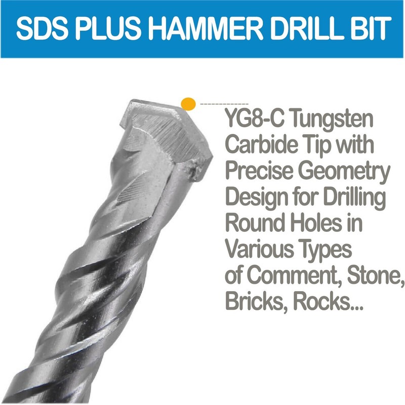 SDS Plus Hammer Drill Bit Set 5/32",3/16",1/4" Concrete Masonry Drill Bits gallery