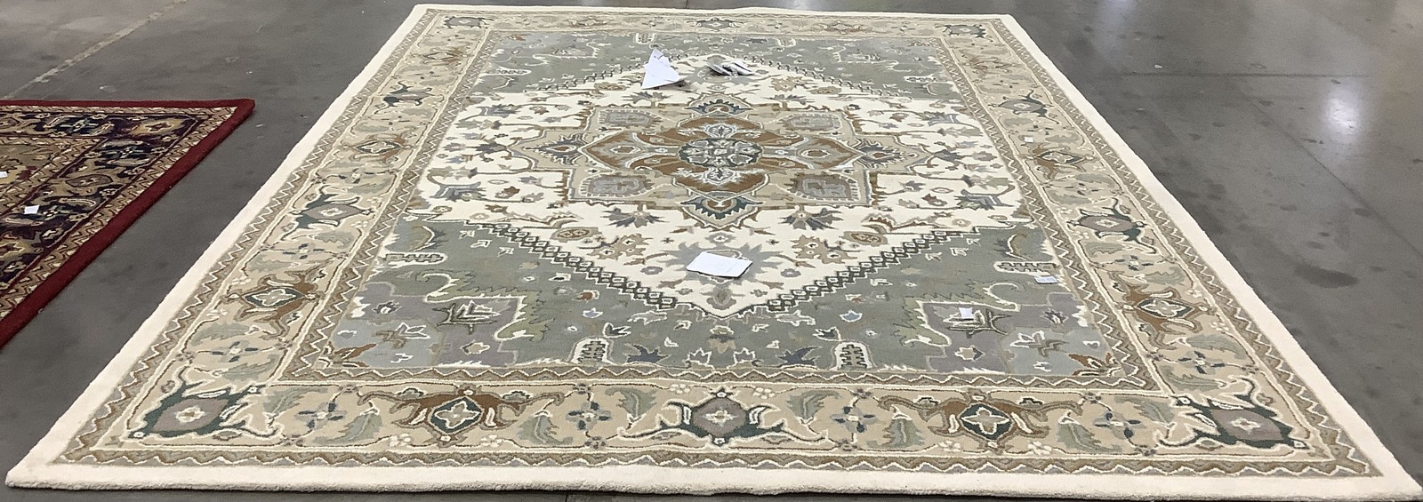 IVORY / LIGHT BLUE 9'-0" x 12'-0" Cut on Rug, Reduced Price 1172684344 HG625L-9 gallery