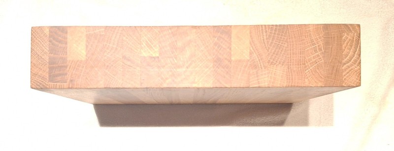 Cutting Board Chopping Block Solid Oak 12"x12"x 2 1/4" Thick made in USA gallery