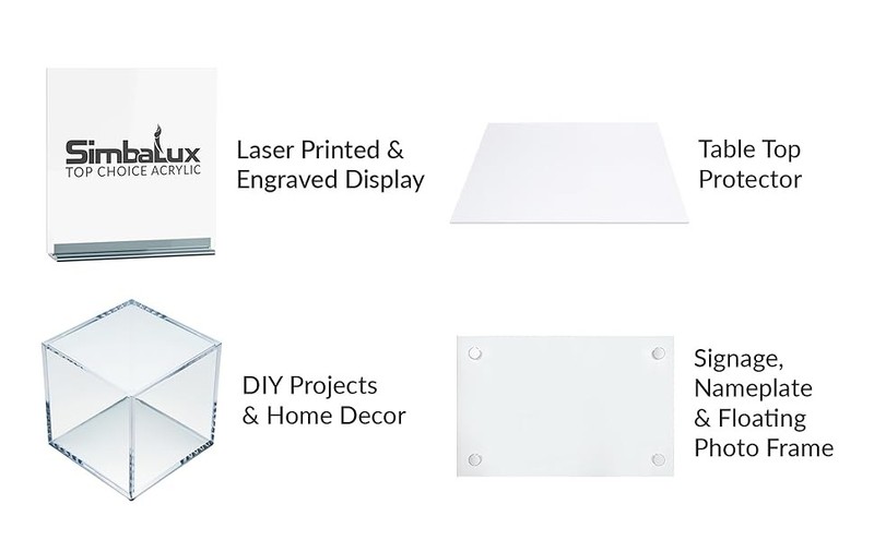 Acrylic Sheet Clear Cast Plexiglass 12” x 12” Square Panel 1/4” gallery
