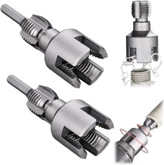 2Pcs 1/2” 3/4” Water Pipe Threading Tool Integrated Internal & External Pipe