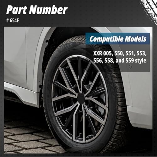 4 Pack Wheel Center Caps Kit for 20" SRT Replica Wheels, OD 68 mm / 2.68 black gallery