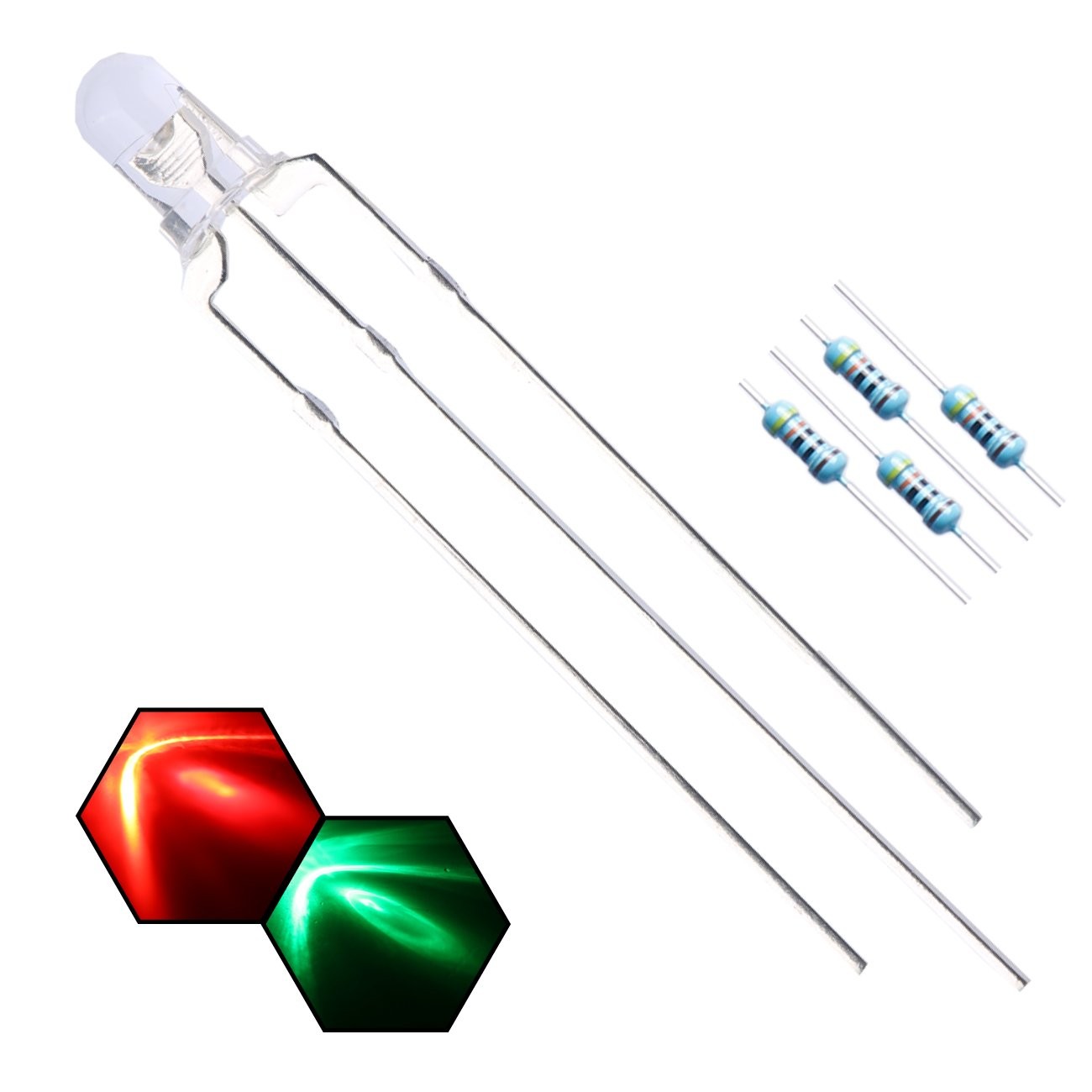 EDGELEC 100pcs 3mm 300 Piece Set, [14] Red&green (Common Cathode) / gallery
