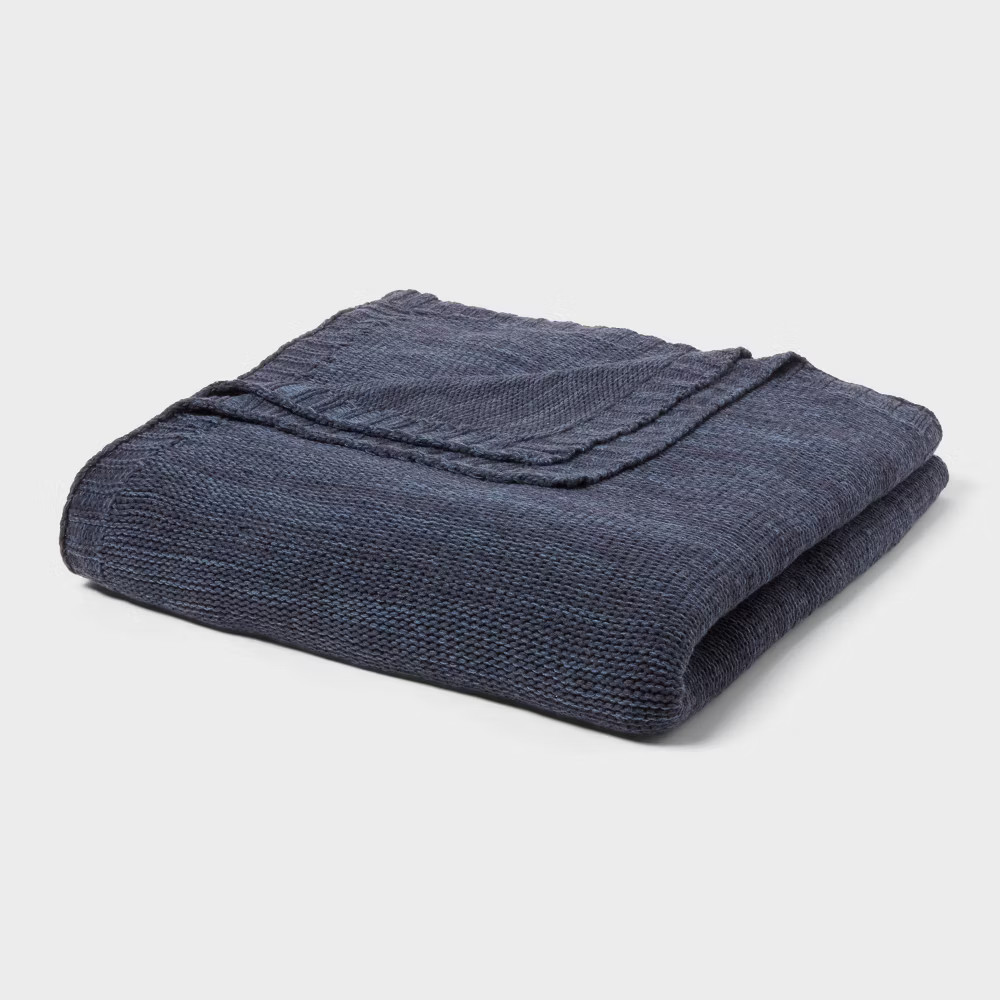 Sweater Knit Bed Blanket - Threshold gallery