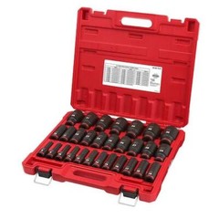 Milwaukee Tool 49-66-7015 Impact Socket Set, 1/2 In Drive Size, Metric, Black