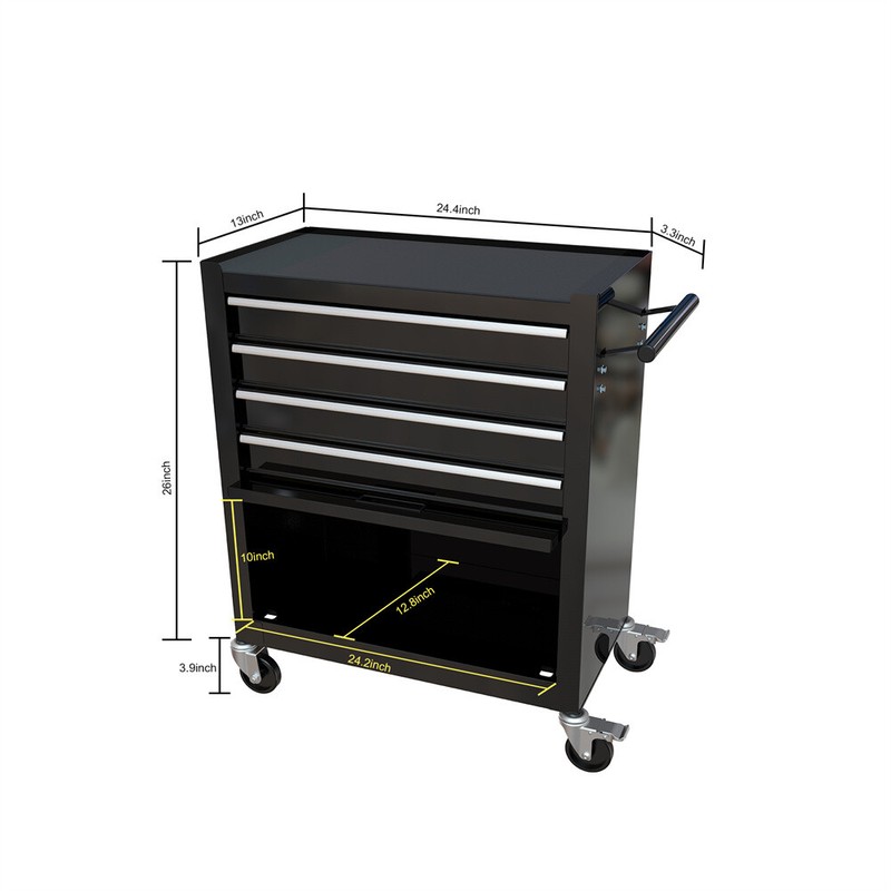 234pcs Rolling Tool Cabinet Interlock with Tools & 4 Drawers Tool Storage Box gallery