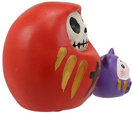 SUMMIT COLLECTION Furrybones Daruma Signature Skeleton in Red Japanese Good Luck gallery