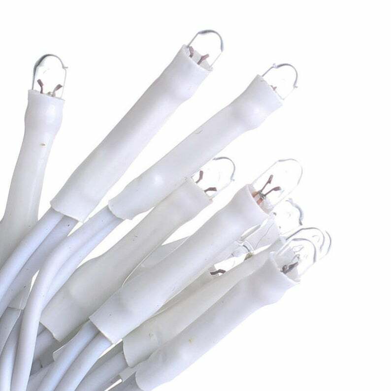 Primitive Teeny Rice 20ct Lights String Light Set Clear White Cord Wire Wedding gallery
