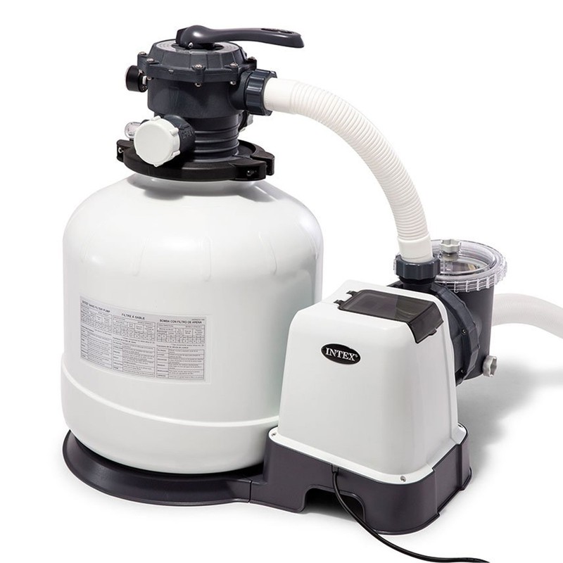 Intex 3000 GPH Pool Sand Filter Pump with Automatic Timer and Automatic Skimmer gallery