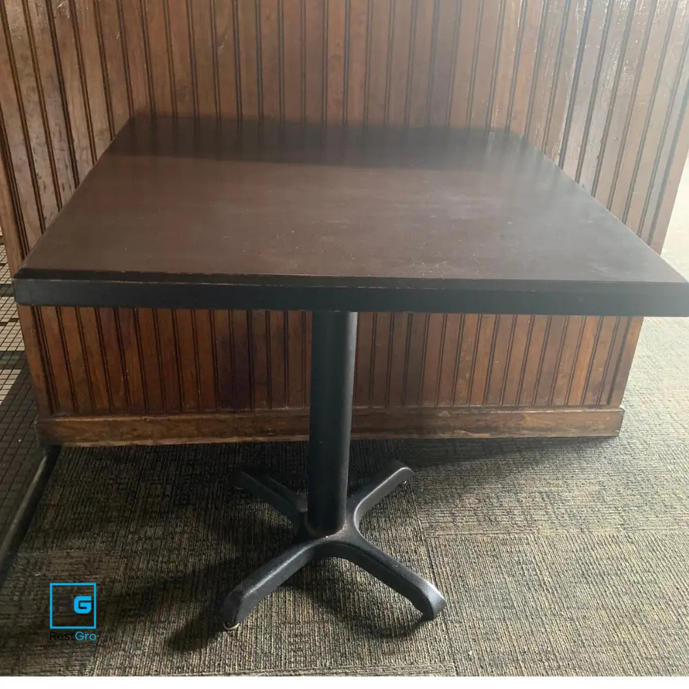 (4) 30" x 27" Rectangular Booth Table with X-Base Pedestal gallery