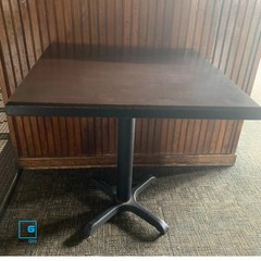 (4) 30″ x 27″ Rectangular Booth Table with X-Base Pedestal