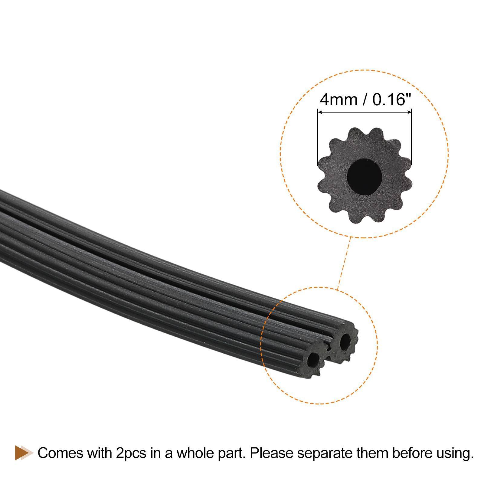 Screen Spline, 5M/16.4Ft Rubber Window Sealing Strip, 4mm OD Black gallery