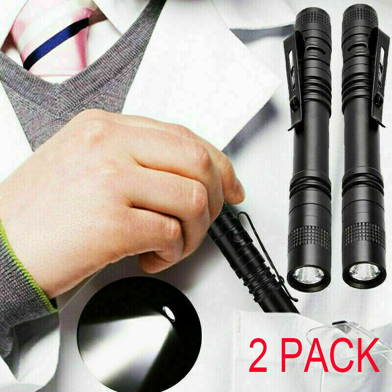 2x Tactical Flashlight Small LED Torch Light Mini Super Bright Penlight gallery